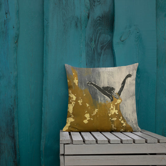 “Freedom Is Golden”” Throw Pillow