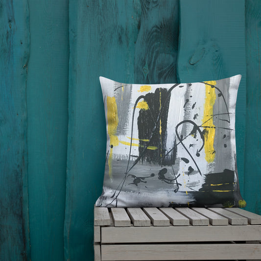 “Grey Shadows I” Premium Pillow